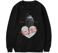 DWDKJU Damiano David Born with a Broken Heart 2025 Sweatshirts, Pulls à Capuche à Manches Longues Imprimés Graphiques Unisexes pour Les Fans De Singer,Noir,4XL