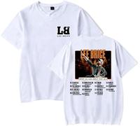 DWDKJU Lee Brice What You Know About That Tour 2025 T-Shirt, Les Fans De Musique Imprimé Léger à Manches Courtes pour Le Quotidien Street,Blanc,S