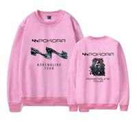 DWDKJU M. Pokora Adrenaline Tour Sweatshirts, Pulls à Capuche à Manches Longues Imprimés Graphiques Unisexes pour Les Fans De Singer,Rose,3XL