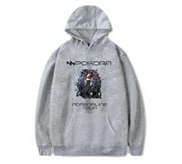 DWDKJU M. Pokora Adrenaline Tour Sweatshirts, Pulls à Capuche à Manches Longues Imprimés Graphiques Unisexes pour Les Fans De Singer,Gris,3XL