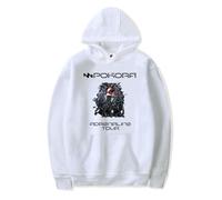 DWDKJU M. Pokora Adrenaline Tour Sweatshirts, Pulls à Capuche à Manches Longues Imprimés Graphiques Unisexes pour Les Fans De Singer,Blanc,3XL