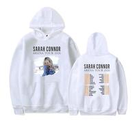 DWDKJU Sarah Connor Arena Tour 2026 Sweatshirts, Pulls à Capuche à Manches Longues Imprimés Graphiques Unisexes pour Les Fans De Singer,Blanc,XL