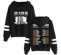 DWDKJU Sarah Connor Arena Tour 2026 Sweatshirts, Pulls à Capuche à Manches Longues Imprimés Graphiques Unisexes pour Les Fans De Singer,Noir,XL