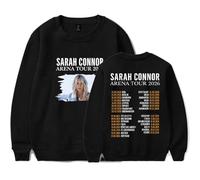 DWDKJU Sarah Connor Arena Tour 2026 Sweatshirts, Pulls à Capuche à Manches Longues Imprimés Graphiques Unisexes pour Les Fans De Singer,Noir,XXS