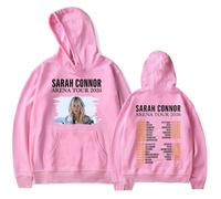 DWDKJU Sarah Connor Arena Tour 2026 Sweatshirts, Pulls à Capuche à Manches Longues Imprimés Graphiques Unisexes pour Les Fans De Singer,Rose,XS