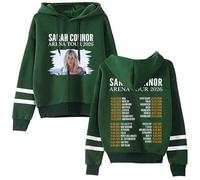 DWDKJU Sarah Connor Arena Tour 2026 Sweatshirts, Pulls à Capuche à Manches Longues Imprimés Graphiques Unisexes pour Les Fans De Singer,Vert,XS