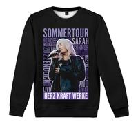 DWDKJU Sarah Connor Sweatshirts, Pulls à Capuche à Manches Longues Imprimés Graphiques Unisexes pour Les Fans De Singer,Noir,XXS
