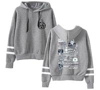 DWDKJU Sarah Connor Sweatshirts, Pulls à Capuche à Manches Longues Imprimés Graphiques Unisexes pour Les Fans De Singer,Gris,XXL