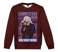 DWDKJU Sarah Connor Sweatshirts, Pulls à Capuche à Manches Longues Imprimés Graphiques Unisexes pour Les Fans De Singer,Rouge,XS