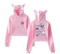 DWDKJU Sarah Connor Sweatshirts, Pulls à Capuche à Manches Longues Imprimés Graphiques Unisexes pour Les Fans De Singer,Rose,XXS