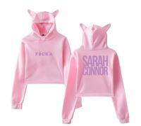 DWDKJU Sarah Connor Sweatshirts, Pulls à Capuche à Manches Longues Imprimés Graphiques Unisexes pour Les Fans De Singer,Rose,4XL