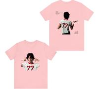 DWDKJU Sombr I Barely Know Her T-Shirt, Les Fans De Musique Imprimé Léger à Manches Courtes pour Le Quotidien Street,Rose,4XL