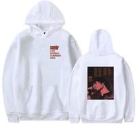 DWDKJU Sombr Live 2025 Tour Sweatshirts, Pulls à Capuche à Manches Longues Imprimés Graphiques Unisexes pour Les Fans De Singer,Blanc,M