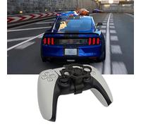 Dwdzey Mini Volant de Remplacement pour Manette de Jeu PS5/PS5 Slim, Volant de Course, Accessoires de Jeu, USB, Haptique, Modulaire, Noir