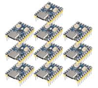 DWEII Lot de 10 connecteurs RP2040-Zero RP2040 USB-C compatibles avec microcontrôleur Raspberry Pi PICO Processeur Cortex M0+ Dual-core 2 Mo Flash (Pin Welded)