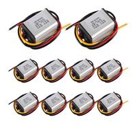 DWEII Lot de 10 modules convertisseurs de puissance DC-DC Buck - Régulateur de tension réglable 8-22 V à 3-15 V 5 V 12 V 3 A - Convertisseur Buck pour moteur de voiture