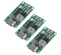 DWEII Lot de 3 chargeurs de batterie au lithium type C BMS 2S 3S 4S 1 A 2 A 4 A 18650 Module USB C Step-up Boost pour banque d'alimentation polymère Li-Po (3 pièces 4S 4A)