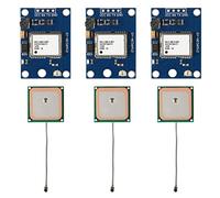 DWEII Lot de 3 modules GPS GY-NEO6MV2 NEO-6M NEO6MV2 avec contrôle de vol EEPROM MWC APM2.5 Grande antenne pour Arduino EEPROM APM 2.5