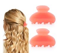 Dwenarry Lot de 2 petites pinces à cheveux pour femme - Orange
