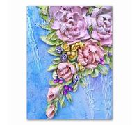 Dwetcxo Poster Mural Fleur Bleue Violette Toile Peinture Tableaux, Posters et Arts Décoratifs Tableau Peinture sur Toile Deco Tableau Decoration Murale Affiche Murale Chambre Salon Sans Cadre 40x60cm