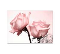 Dwetcxo Poster Mural Fleur Rose Toile Peinture Tableaux, Posters et Arts Décoratifs Tableau Peinture sur Toile Deco Tableau Decoration Murale Affiche Murale Chambre Salon Sans Cadre 40x80cm