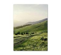 Dwetcxo Poster Mural Paysage Vert Toile Peinture Tableaux, Posters et Arts Décoratifs Tableau Peinture sur Toile Deco Tableau Decoration Murale Affiche Murale Chambre Salon Sans Cadre 40x60cm