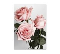 Dwetcxo Poster Mural Plantes Roses Toile Peinture Tableaux, Posters et Arts Décoratifs Tableau Peinture sur Toile Deco Tableau Decoration Murale Affiche Murale Chambre Salon Sans Cadre 50x70cm
