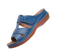 Dwevkeful Pied Large Confortable Sandales Pieds Sensible Piscine Mules et Sabots Été Chaussure Antidérapant Compensées Claquettes