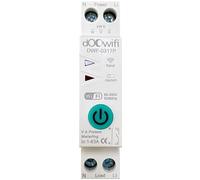 DWF-0317P : Nouveau Télérupteur WiFi & Bluetooth 230V, réglable de 1A à 63A, Type Rail DIN avec Compteur de consommation et Protection Contre Surcharge pour Les Chauffe-Eau, Chargeur de Voiture, ...