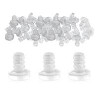 DWFEYOI 100 PCS Butoir Porte Mural en Silicone Pare-chocs de Table en Verre avec Tige Tampon de Porte Caoutchouc Transparent pour Anti-collision et Réduction du Bruit de Meuble Tiroir Porte