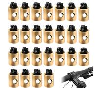 DWFEYOI 25 pièces Câbles et gaines de frein vélo,serre cable,Serre-câble d'accélérateur universel en laiton, serre-fil de moto,pour Accélérateurs de Scooters et Motos