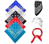 DWFEYOI 5 Pièces Bandanas Paisley, Bandana Classique,Bandanas Foulard Cheveux Paisley Bandeau de Cheveux Fichu Mouchoir Unisexe 5 Couleurs 54 x 54 cm Bandeaux de Cyclisme pour Hommes et Femmes