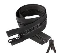 DWFEYOI Fermeture à glissière séparable, 1 pièces, veuillez choisir la longueur du rail et la couleur, extrémité ouverte 1 voie, Fermetures Eclair,largeur du rail 5,75 mm, largeur de la bande 34 mm