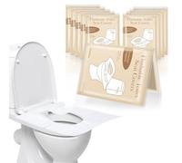 DWFEYOI Housse de siège de toilette en Papier biodégradable,Protection Lunette wc,60 Protège Cuvette Wc Jetable,Emballage Individuel Format Standard pour Enfants et Adultes
