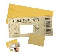 DWFEYOI Lot de 1 Tickets Dorés,Bon Cadeau à Remplir soi-même avec autocollant à gratter,Sans gratter et cartes cadeaux à faire soi-même,Cadeau personnalisé dans une enveloppe scintillante + Outil