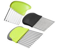 DWFEYOI Lot de 20 pierres porte-bonheur en forme de cœur avec cristaux de quartz rose,Couteau de Tranches de Pomme de Terre, Trancheuse de Frites Vague,Couteau Lame Ondulée