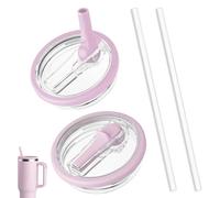 DWFEYOI Set De 2 Pièces Stanley Cup Couvercle Étanche, Stanley Cup Couvercle Remplacement 40 Oz, Trois Couleurs Stanley Cup Accessoires Avec 2 Pièces Paille,stanley cup(violet clair)