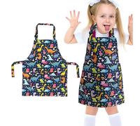 DWFEYOI Tablier Cuisine Enfant Imperméable,Tablier Cuisine pour Enfant Étanche Lavable en Machine,Tablier Enfant Ecole Filles ou Garçons pour Poterie Peinture
