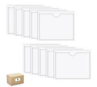DWFEYOI Titulaire d'un Permis de Stationnement,10 Pièces 10x8cm Transparent porte vignette assurance auto transparent-pochette adhesive pare brise pour carte handicapé/ticket de stationnement