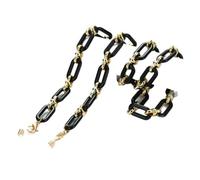 DWhui Ambre acrylique bouton chaîne lunettes lunettes chaîne femmes Anti-perte masque suspendu lunettes de soleil lanières tenir cordon sangle corde collier