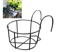 DWhui Ronde Métal Suspendu Plantes Fleur Pot Titulaire Balcon Flowerpot Titulaire pour Maison Garde-Corps De Jardin (16 CM)