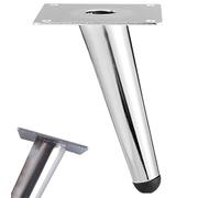 Dwinenixtor Pied de Meuble, 4 Pièces Argent Pieds pour Meuble Fer | Galvanoplastie DIY Pieds de Table Basse Hauteur: 10-72cm Patte Armoire Oblique Pied de Canapé Patte Chaise 60cm/23.6"