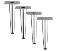 Dwinenixtor Pieds de Meuble Argent, 4 Pièces Pied Meuble Fer | Galvanoplastie DIY Pieds de Table Basse Hauteur: 10-72cm Patte Armoire Cône Pied de Canapé Patte Chaise 50cm/19.7"