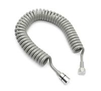 Dwitkul Flexible de Douche Télescopique,Flexible WC Télescopique 5 m ABS avec Raccord Inox, Tuyau Douche Extensible pour Douchette, WC et Bidet - Gris