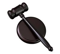 Dwitkul Marteau de Juge en Bois avec Socle Ensemble Marteau de Vente aux Enchères et Cadeaux Design Robuste et Finition Soignée Outil Pratique pour Juges et Commissaires Priseurs (Version B)