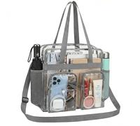 Dwitkul Sac Transparent PVC Sac Fourre Tout Transparent Sac à Main Transparente Sac de Sport Transparente pour Les Sports, Sportifs (30x30x15cm)