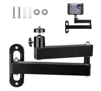 Dwitkul Support Videoprojecteur Mural Réglable à Rotation 360°, Support Mural pour projecteur avec Interface à vis 1/4", Bras articulé pour Home Cinéma, Bureau, Salle de Jeux (Noir)