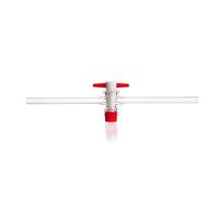 DWK Life Sciences SD-2471 Duran Borosilicate Glas 3.3 Robinet entièrement jetable avec poussins en PTFE 1:5, diamètre 2,5 mm, taille de coupe NS 13,5