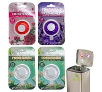 DWNSKR 4 Pcs Désodorisant À Coller Pour Poubelles Désodorisant Poubelle Désodorisant D'intérieur,Diffuse Du Parfum Parfum Frais pour La Cuisine Salle de Bain Voiture Le Bureau Etc Rose Jasmin Lavande