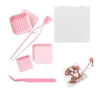 DWNSKR Lot de 7 Plaques de Perles a Repasser Panneaux Perforés Transparents avec Plateau Pince et Aiguille pour Perles de 2,6 mm pour Decorations DIY et Loisirs Créaifs